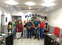 Reunião: presidente Manoel Pinto Neto se reuniu com servidores e prestadores de serviço da câmara de Florânia.